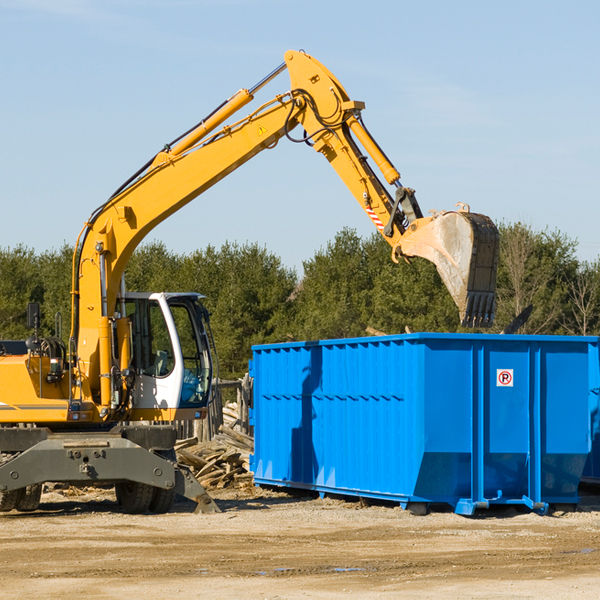 what size residential dumpster rentals are available in Brutus MI